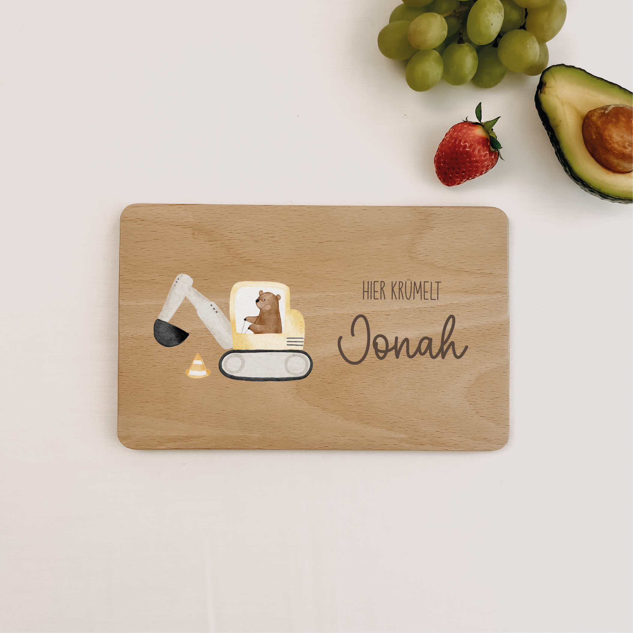 Personalisiertes Frühstücksbrettchen – liebevoll gestaltet mit HejHanni-Motiven