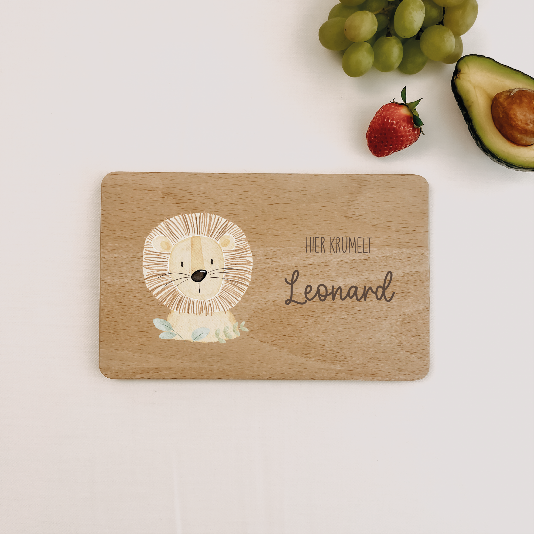 Personalisiertes Frühstücksbrettchen – liebevoll gestaltet mit HejHanni-Motiven