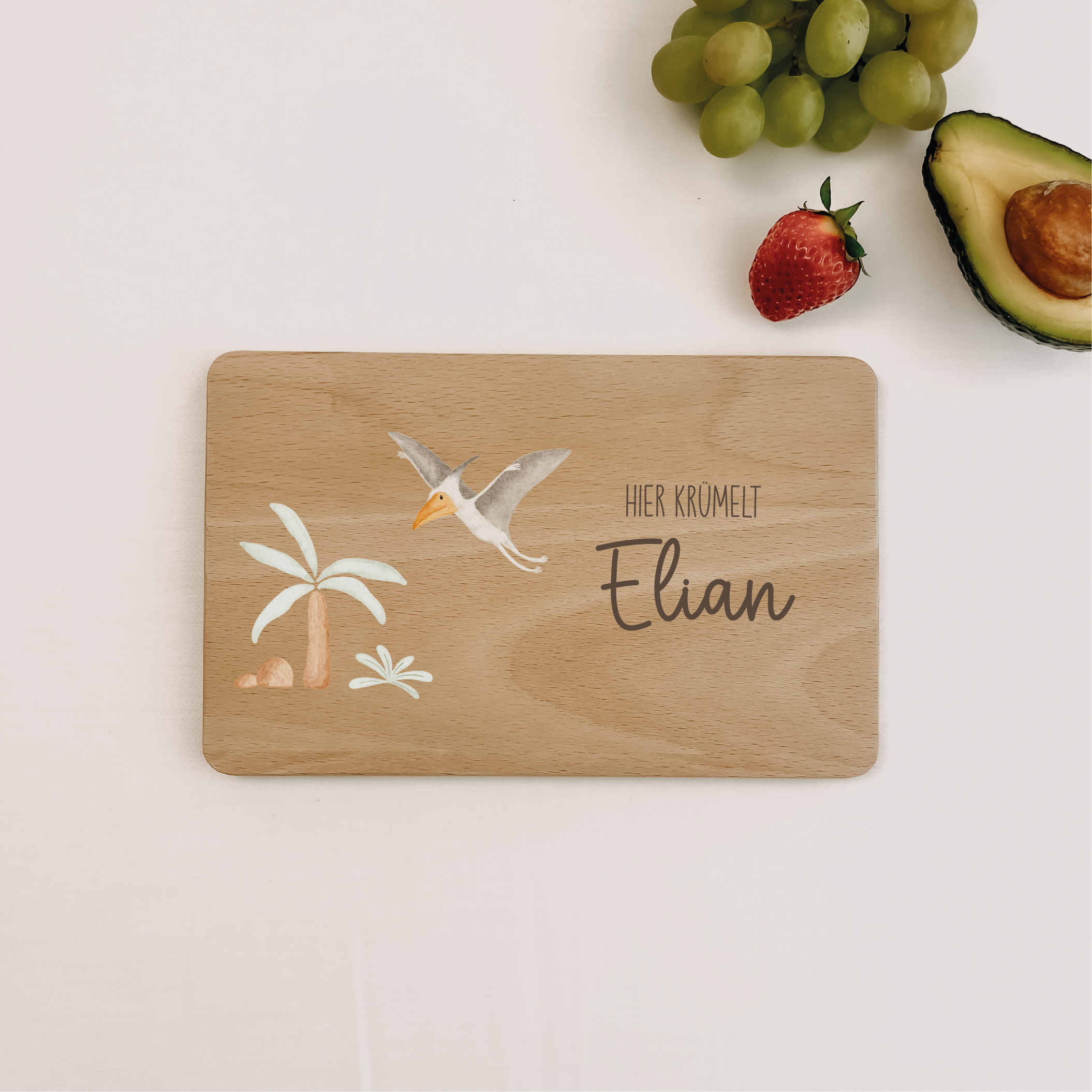 Personalisiertes Frühstücksbrettchen – liebevoll gestaltet mit HejHanni-Motiven