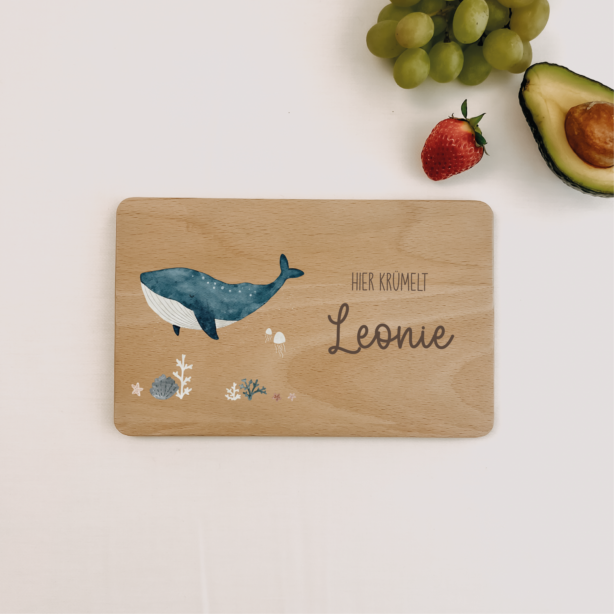 Personalisiertes Frühstücksbrettchen – liebevoll gestaltet mit HejHanni-Motiven