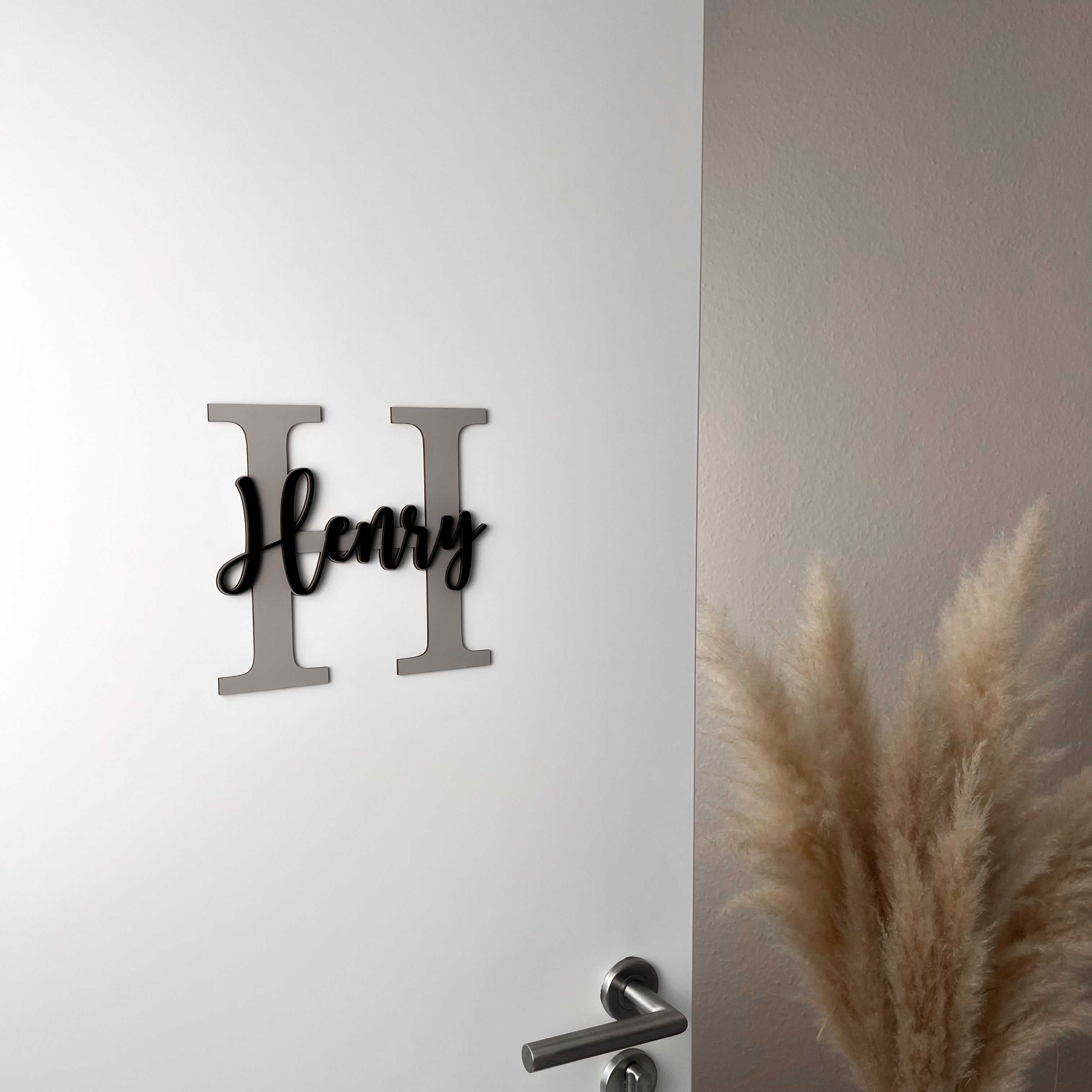 XXL Türschild Kinderzimmer personalisiert – Namensschild aus Holz mit Wunschname (H)