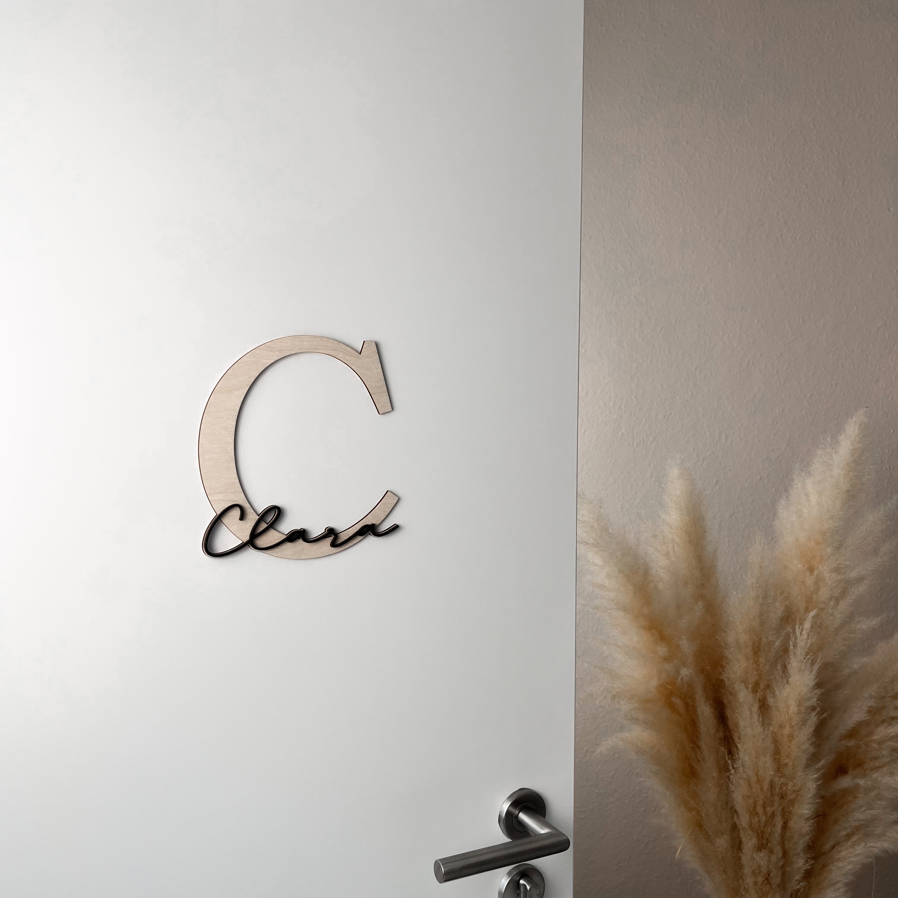 XXL Türschild Kinderzimmer personalisiert – Namensschild aus Holz mit Wunschname (AM)