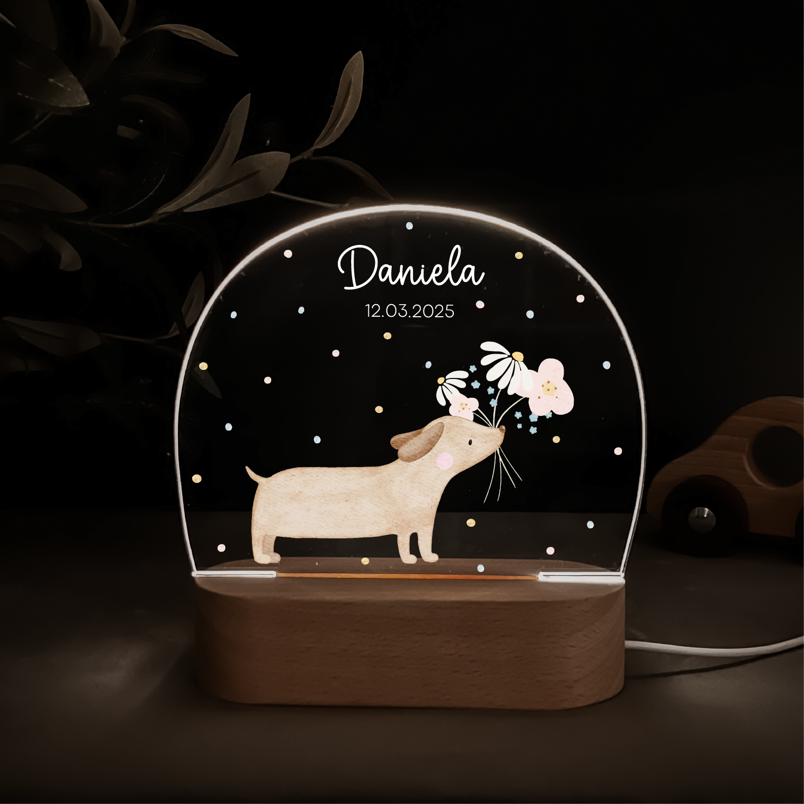 Personalisiertes LED-Nachtlicht für Kinder – mit dimmbarem Licht & nachhaltigem Druck