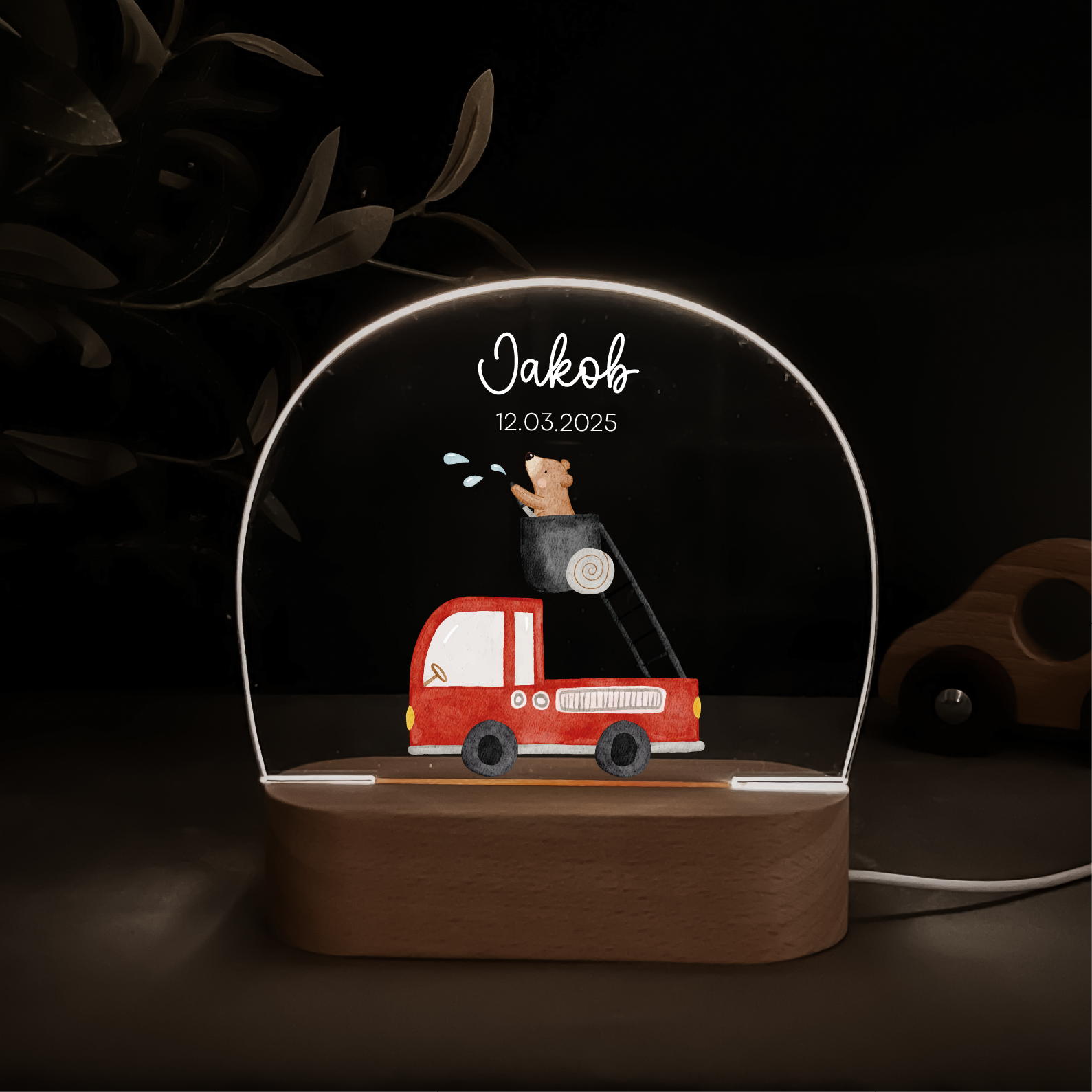 Personalisiertes LED-Nachtlicht für Kinder – mit dimmbarem Licht & nachhaltigem Druck