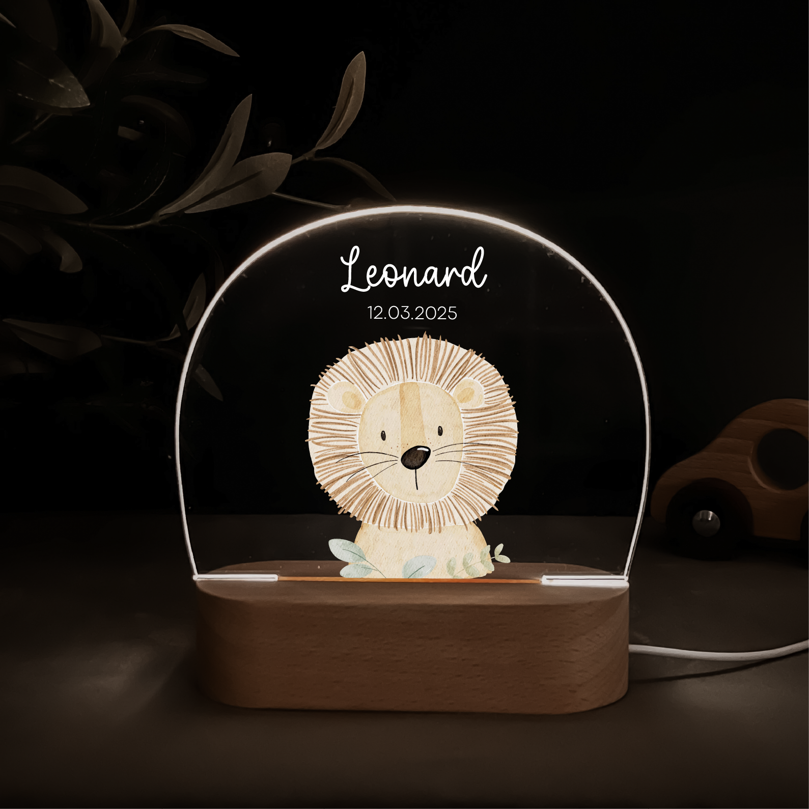 Personalisiertes LED-Nachtlicht für Kinder – mit dimmbarem Licht & nachhaltigem Druck