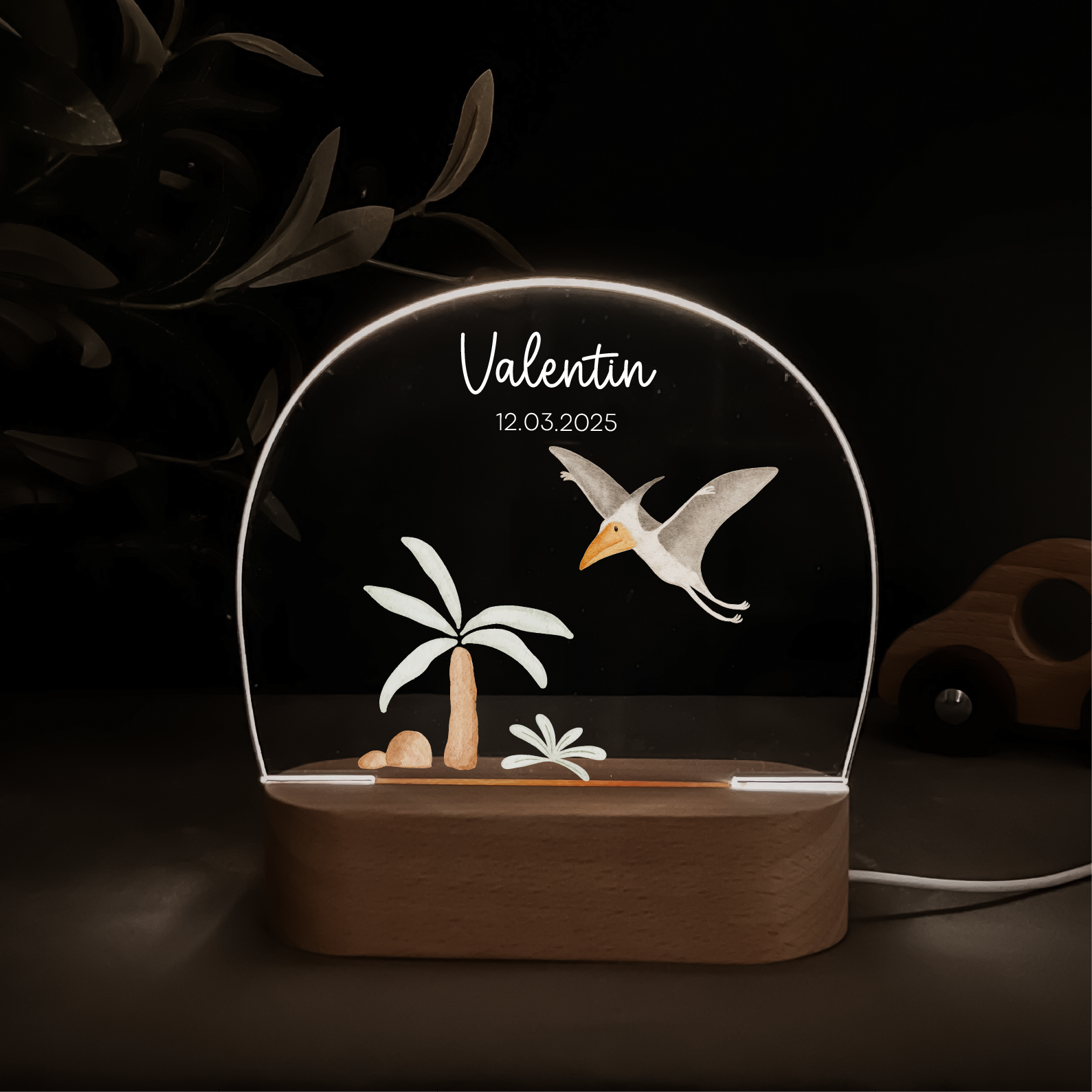 Personalisiertes LED-Nachtlicht für Kinder – mit dimmbarem Licht & nachhaltigem Druck