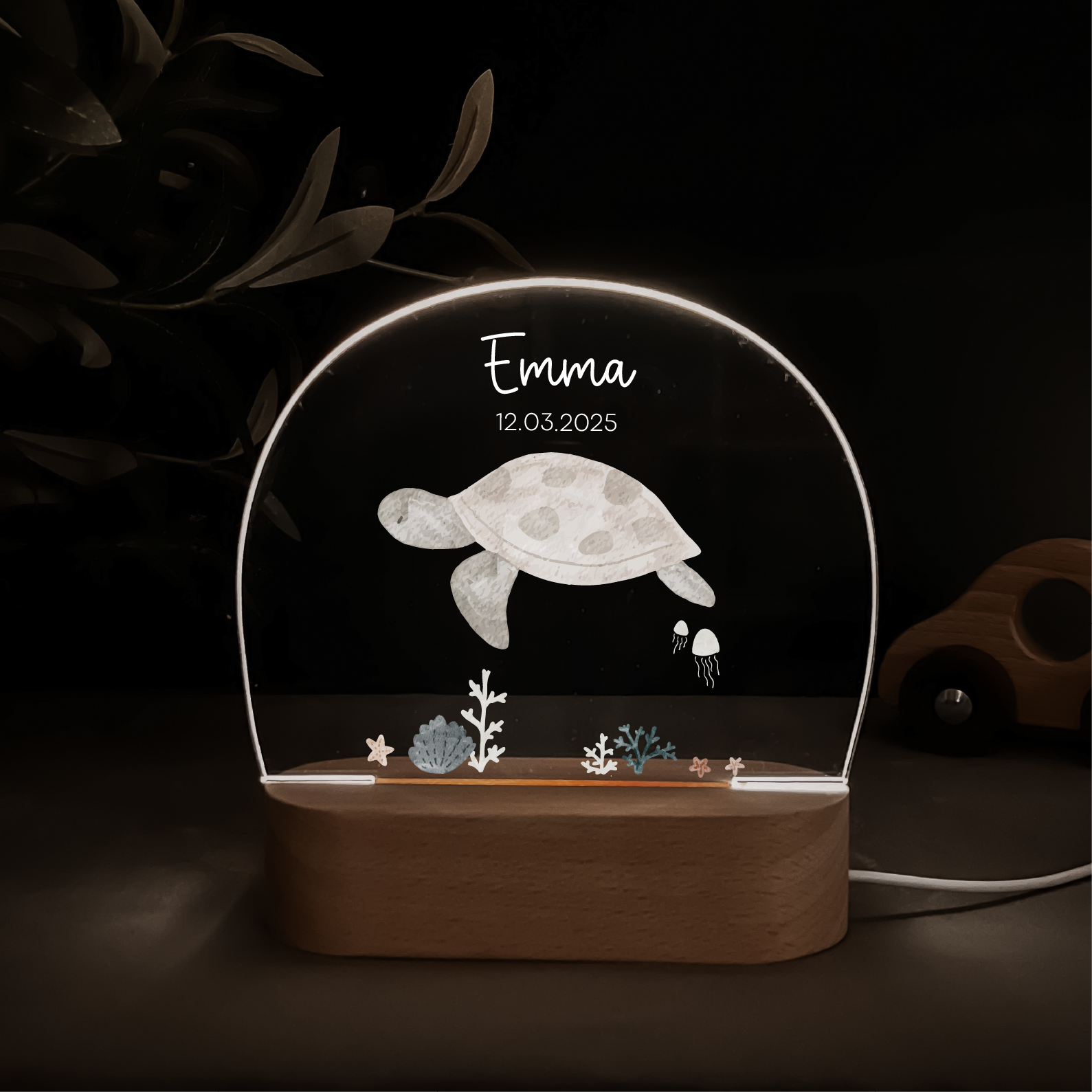 Personalisiertes LED-Nachtlicht für Kinder – mit dimmbarem Licht & nachhaltigem Druck
