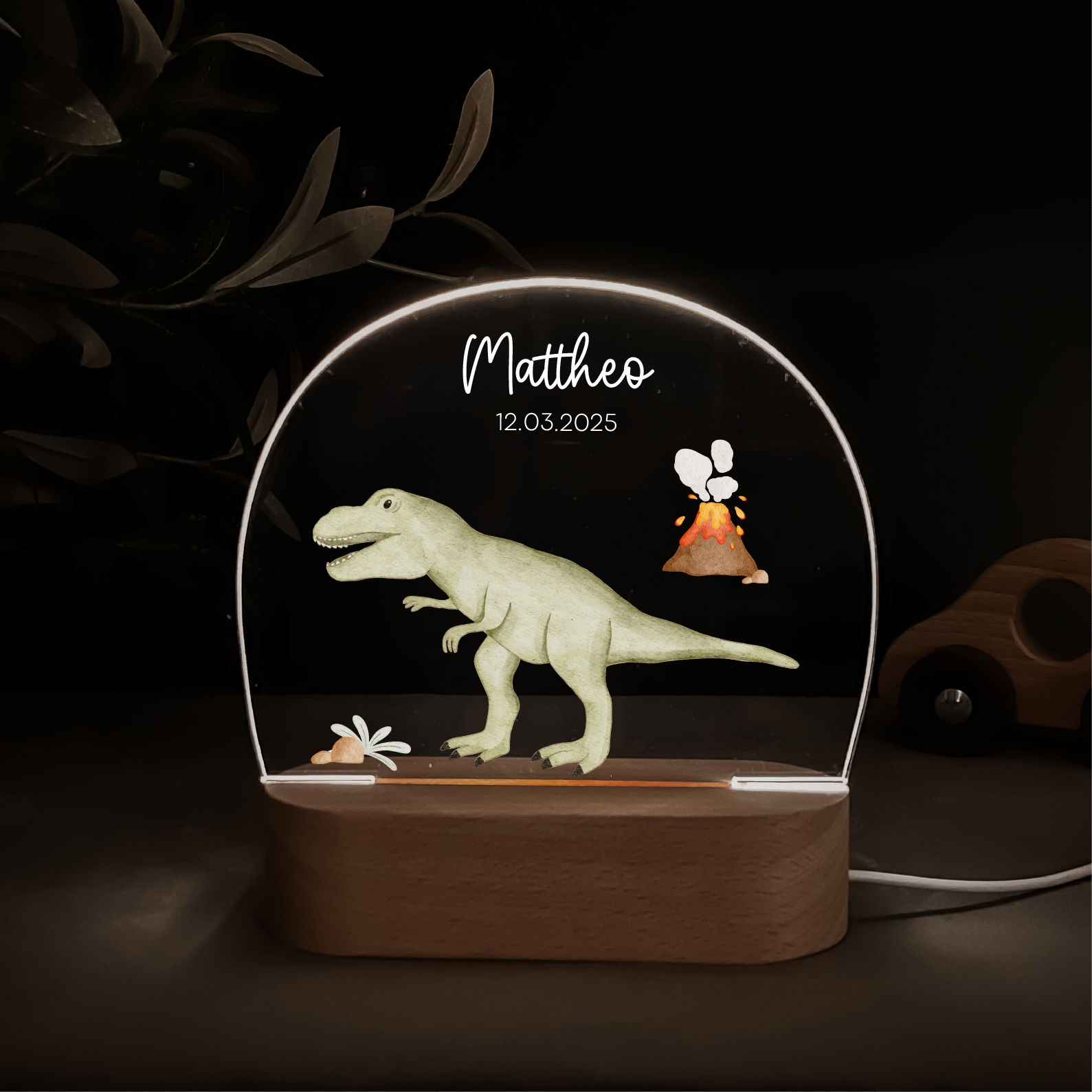 Personalisiertes LED-Nachtlicht für Kinder – mit dimmbarem Licht & nachhaltigem Druck