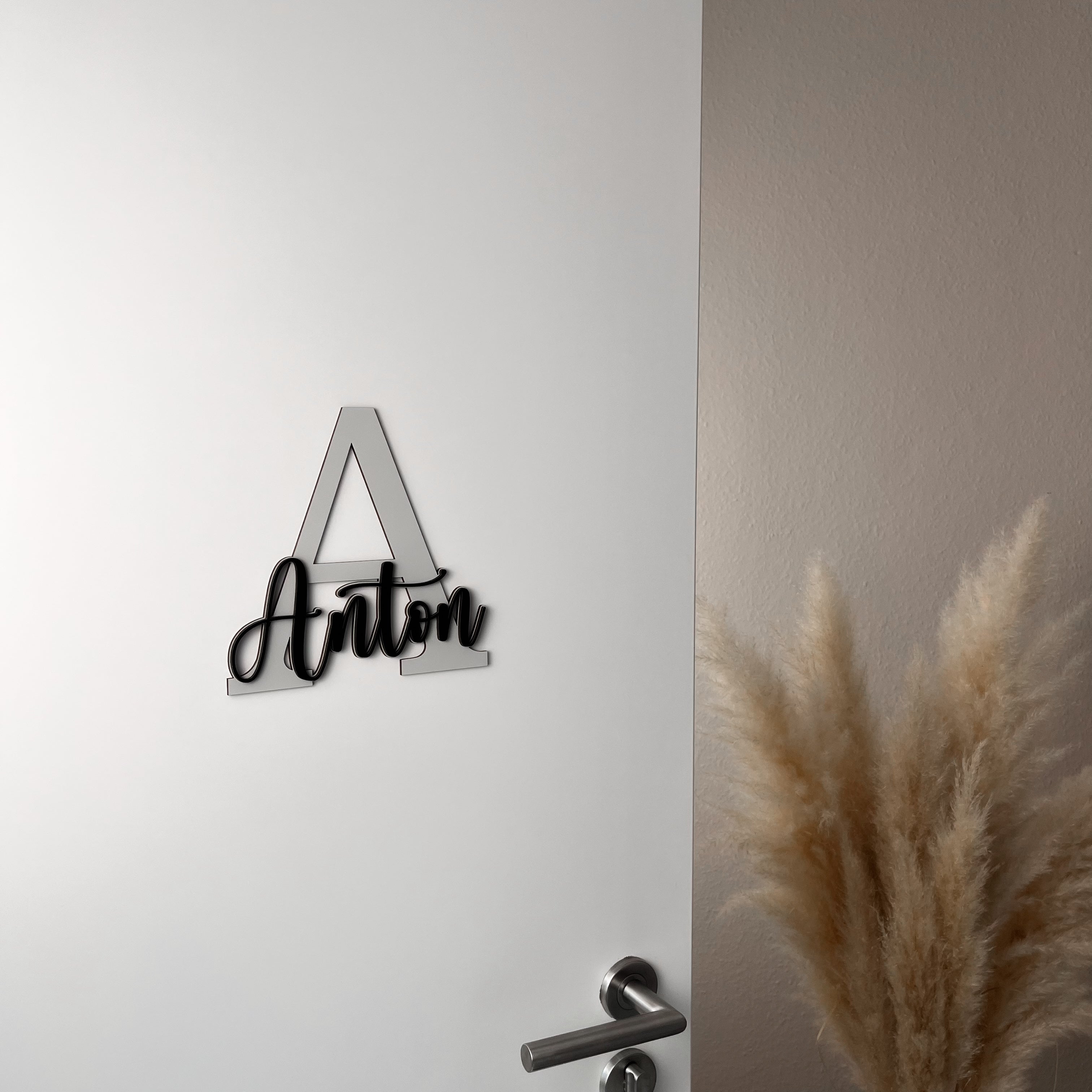 XXL Türschild Kinderzimmer personalisiert – Namensschild aus Holz mit Wunschname (H)