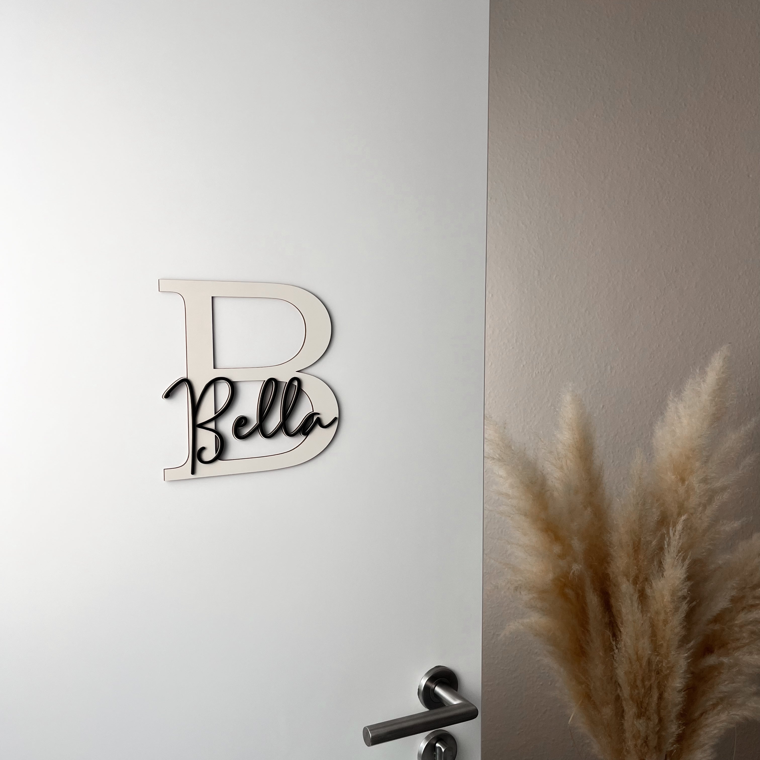 XXL Türschild Kinderzimmer personalisiert – Namensschild aus Holz mit Wunschname (MS)