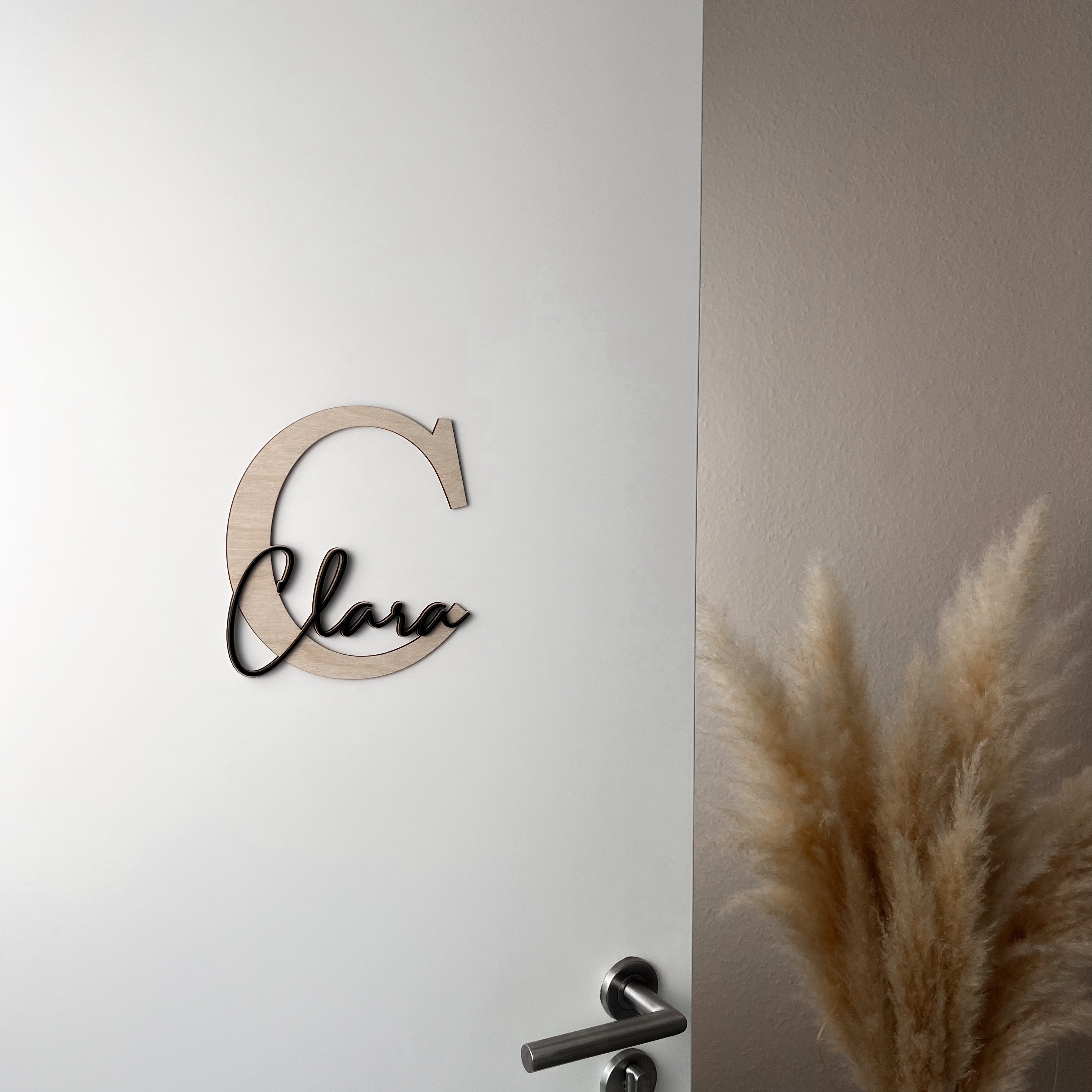 XXL Türschild Kinderzimmer personalisiert – Namensschild aus Holz mit Wunschname (MS)