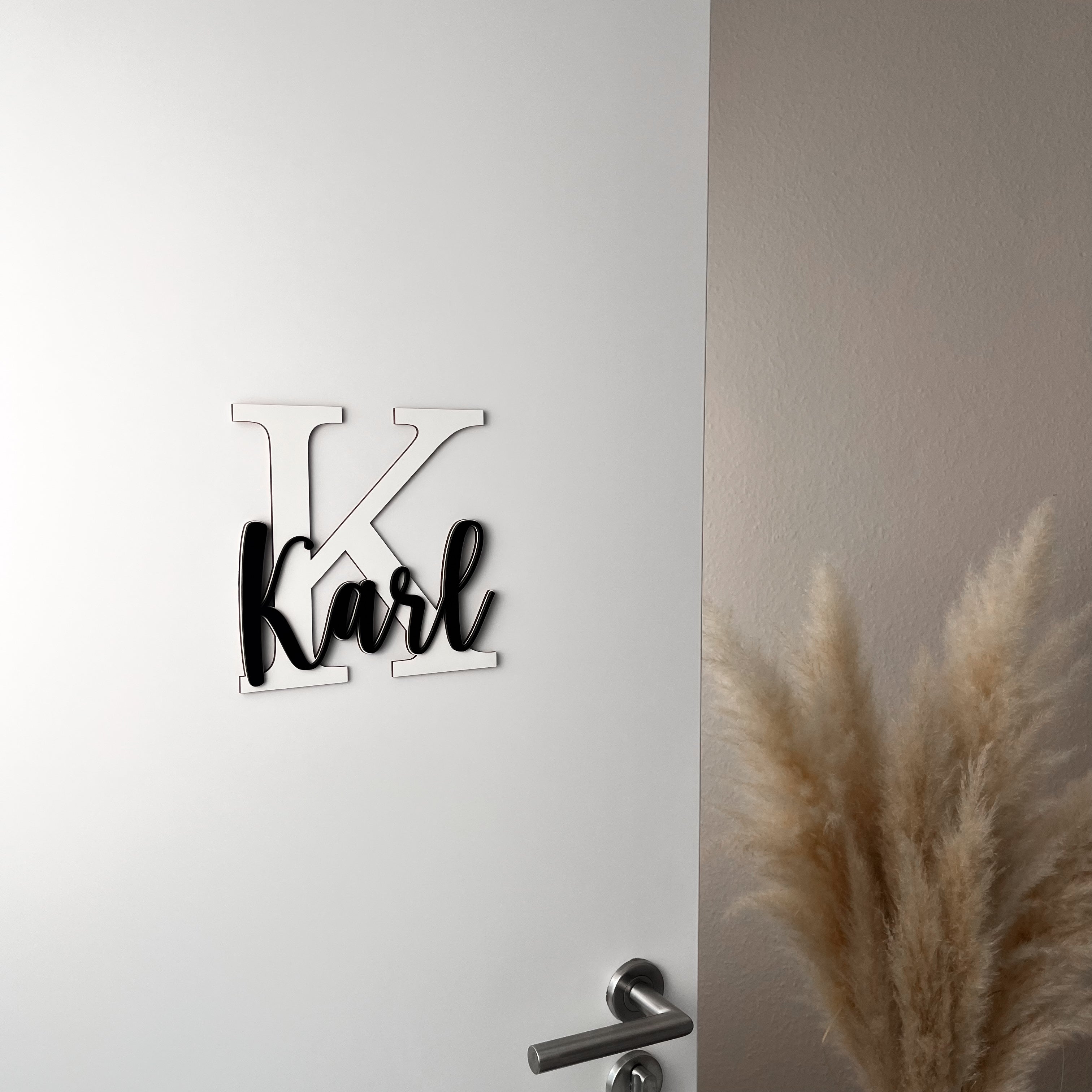 XXL Türschild Kinderzimmer personalisiert – Namensschild aus Holz mit Wunschname (H)