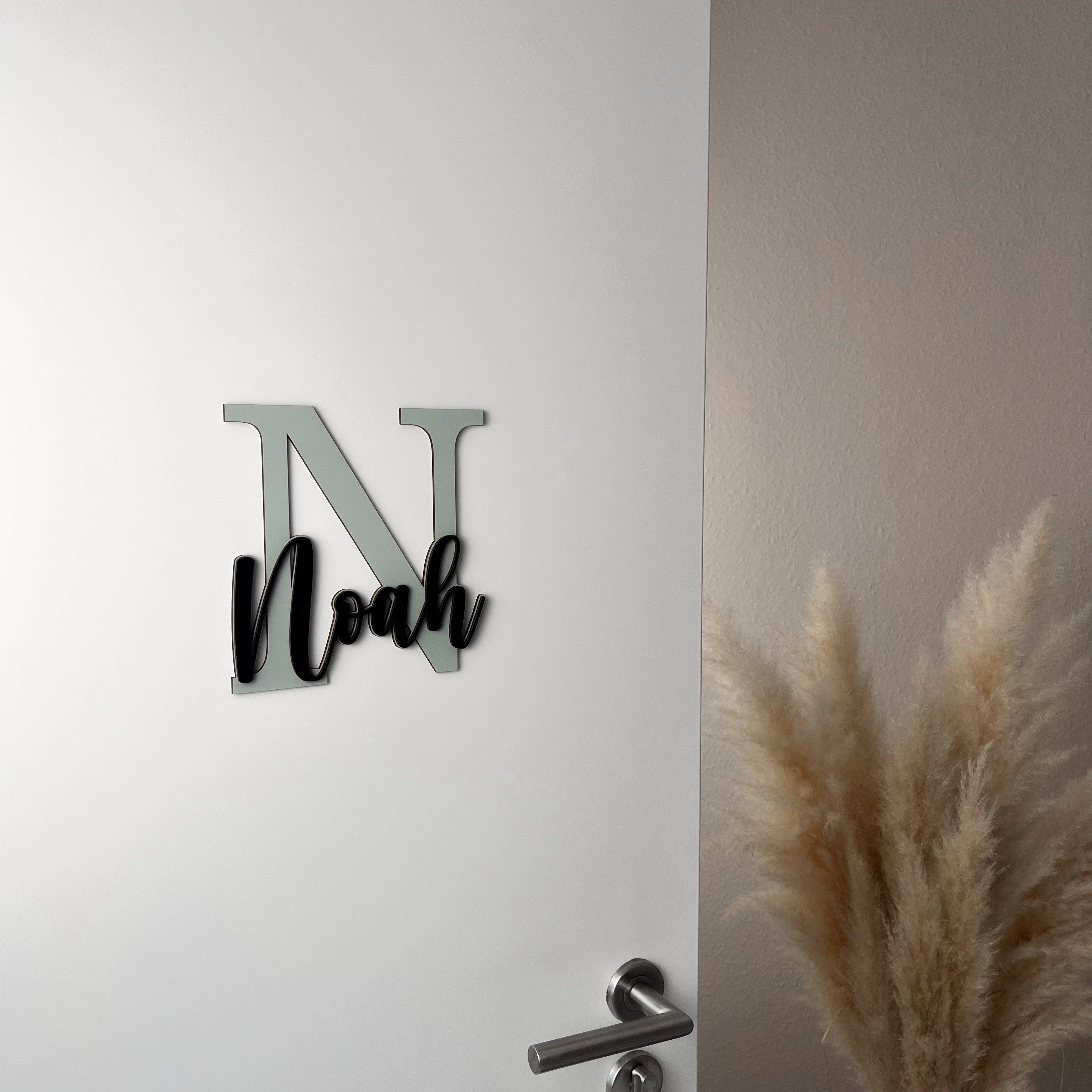 XXL Türschild Kinderzimmer personalisiert – Namensschild aus Holz mit Wunschname (H)