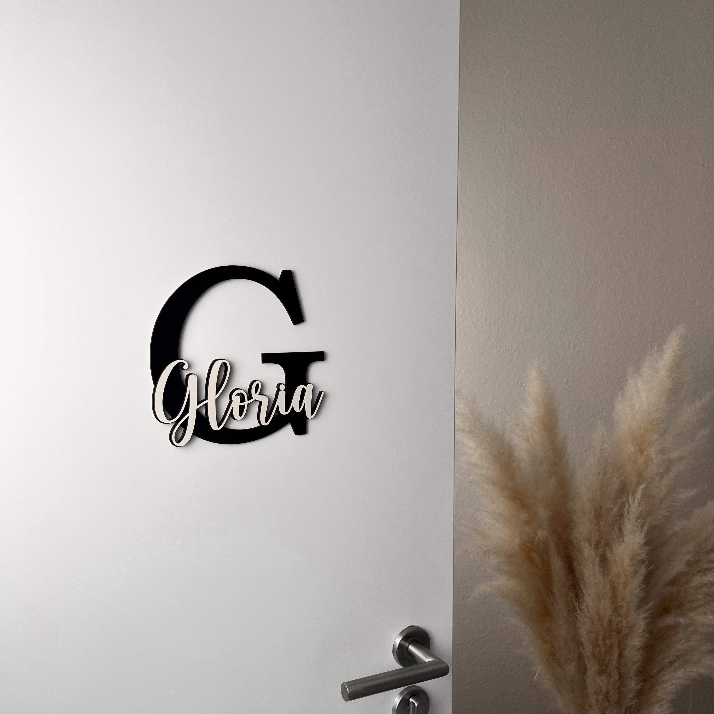 XXL Türschild Kinderzimmer personalisiert – Namensschild aus Holz mit Wunschname (H)