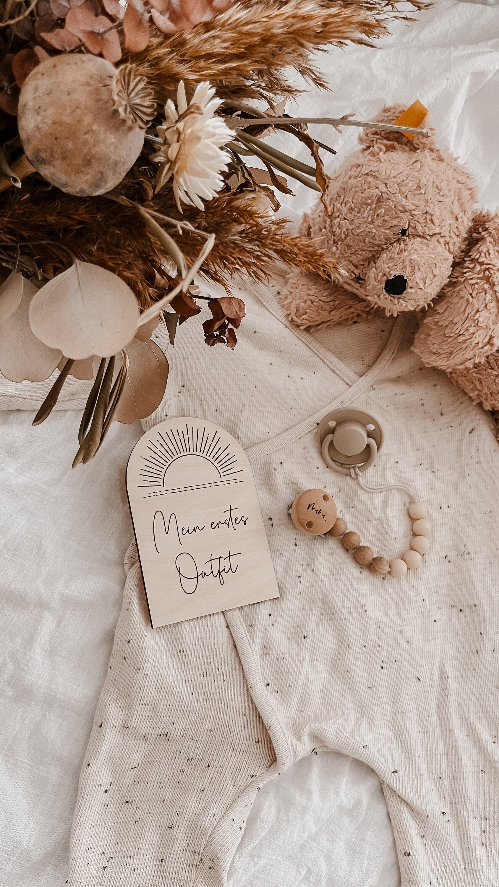Meilenstein-Karten Baby aus Holz - Zusatzset >BOHO<