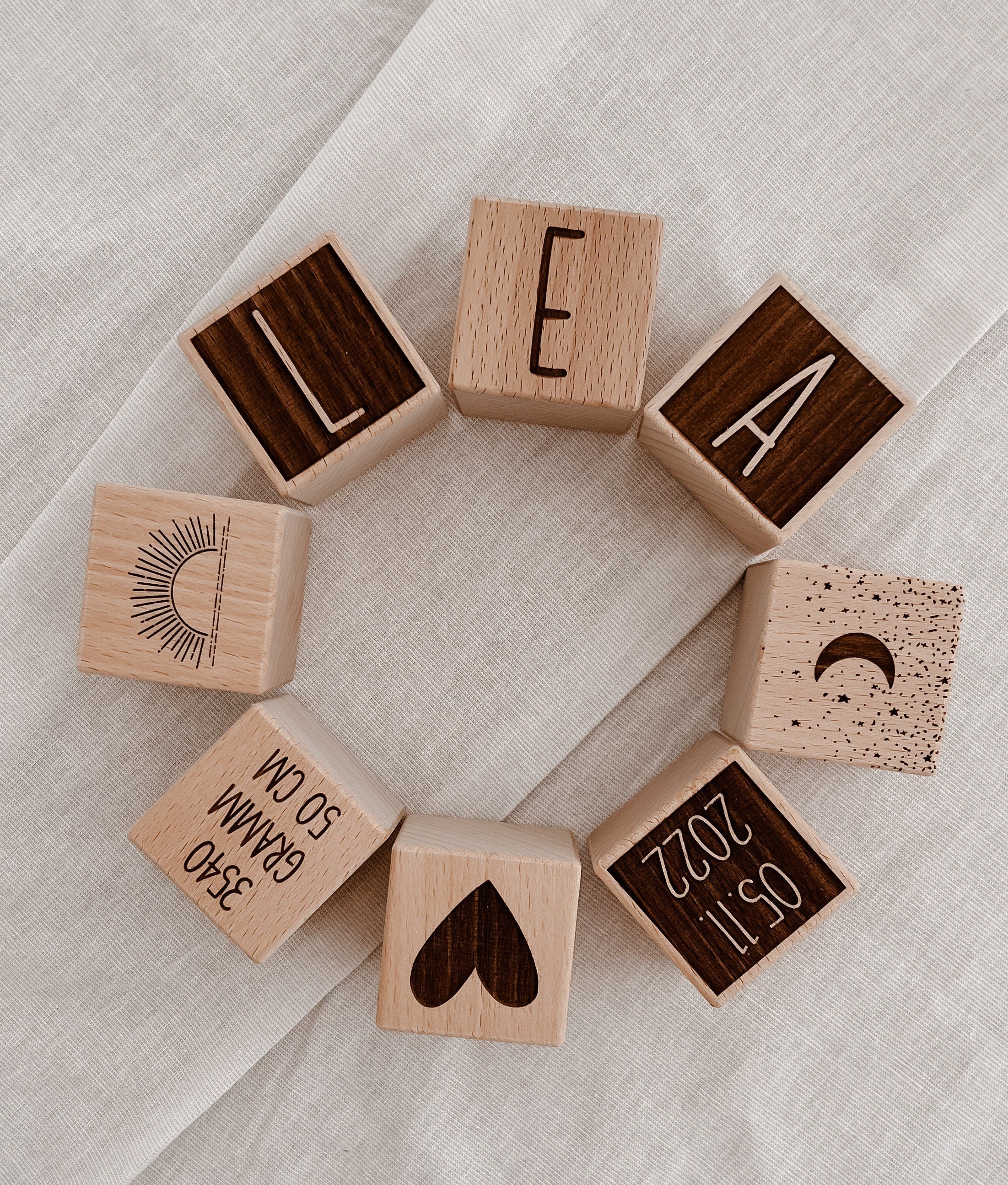 Holzwürfel personalisiert | Holzwürfel Name | Holzwürfel Geburt | Geburtswürfel | Holzklotz | Geschenk zur Geburt