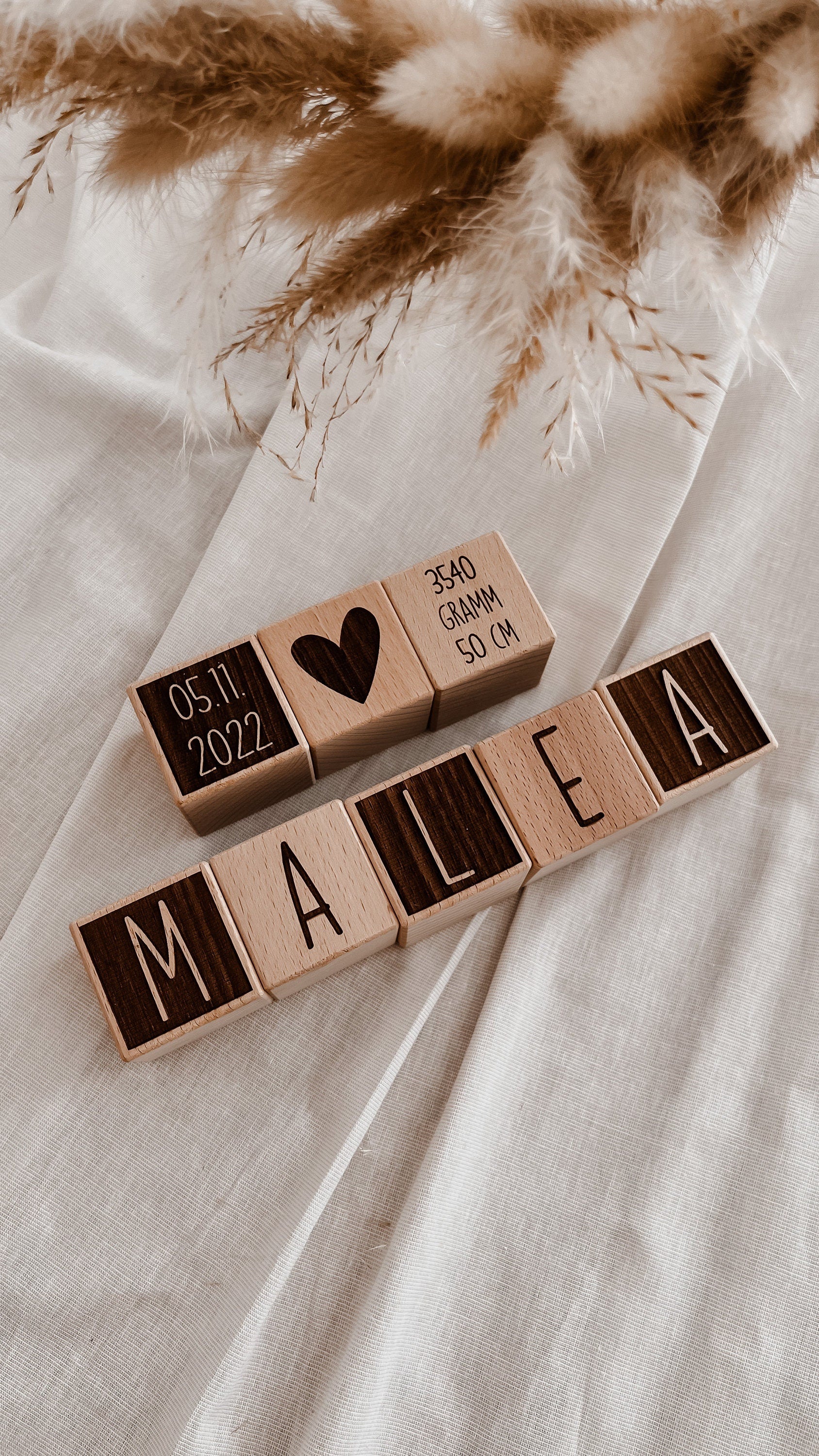 Holzwürfel personalisiert | Holzwürfel Name | Holzwürfel Geburt | Geburtswürfel | Holzklotz | Geschenk zur Geburt