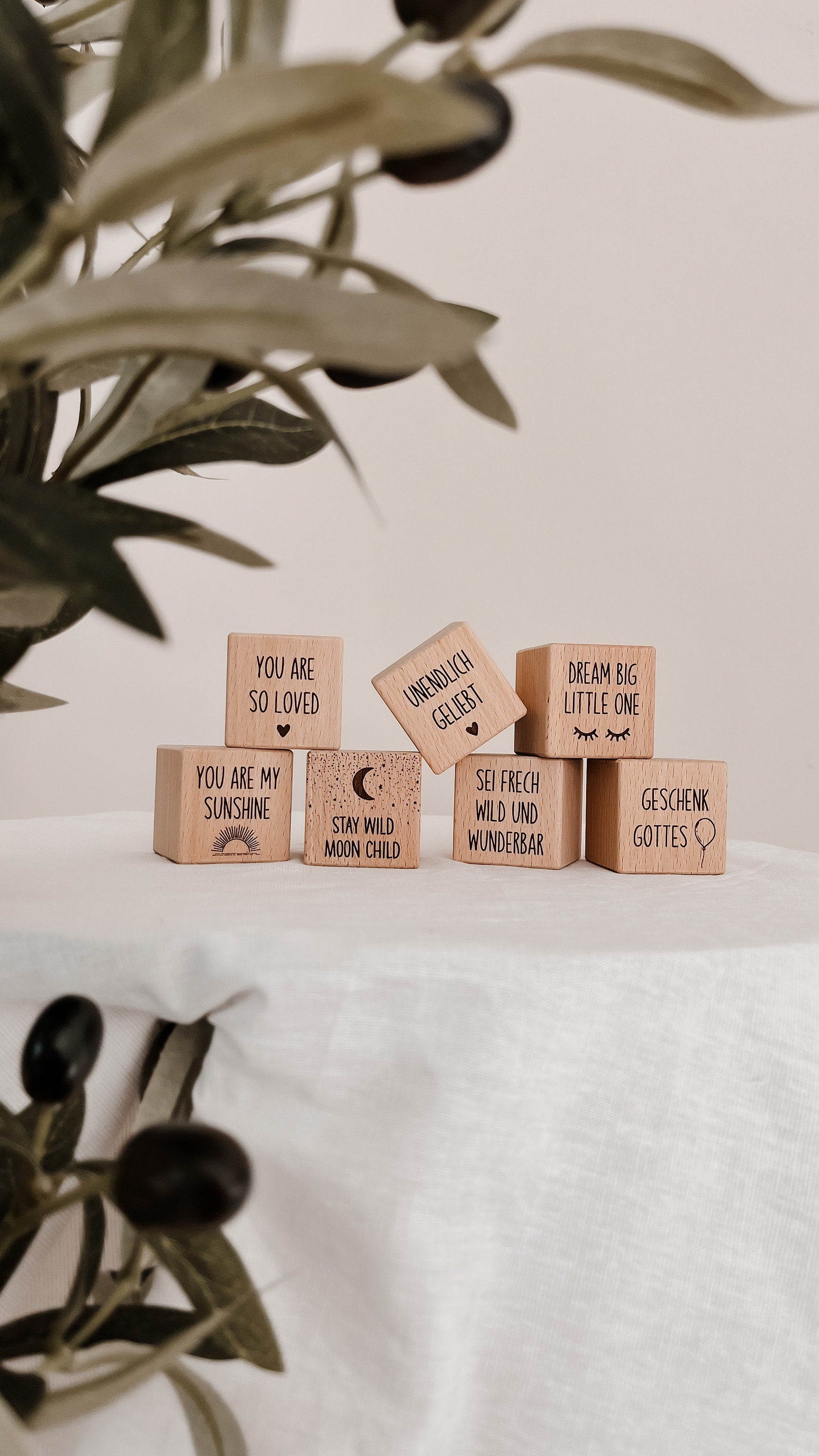 Holzwürfel personalisiert | Holzwürfel Name | Holzwürfel Geburt | Geburtswürfel | Holzklotz | Geschenk zur Geburt