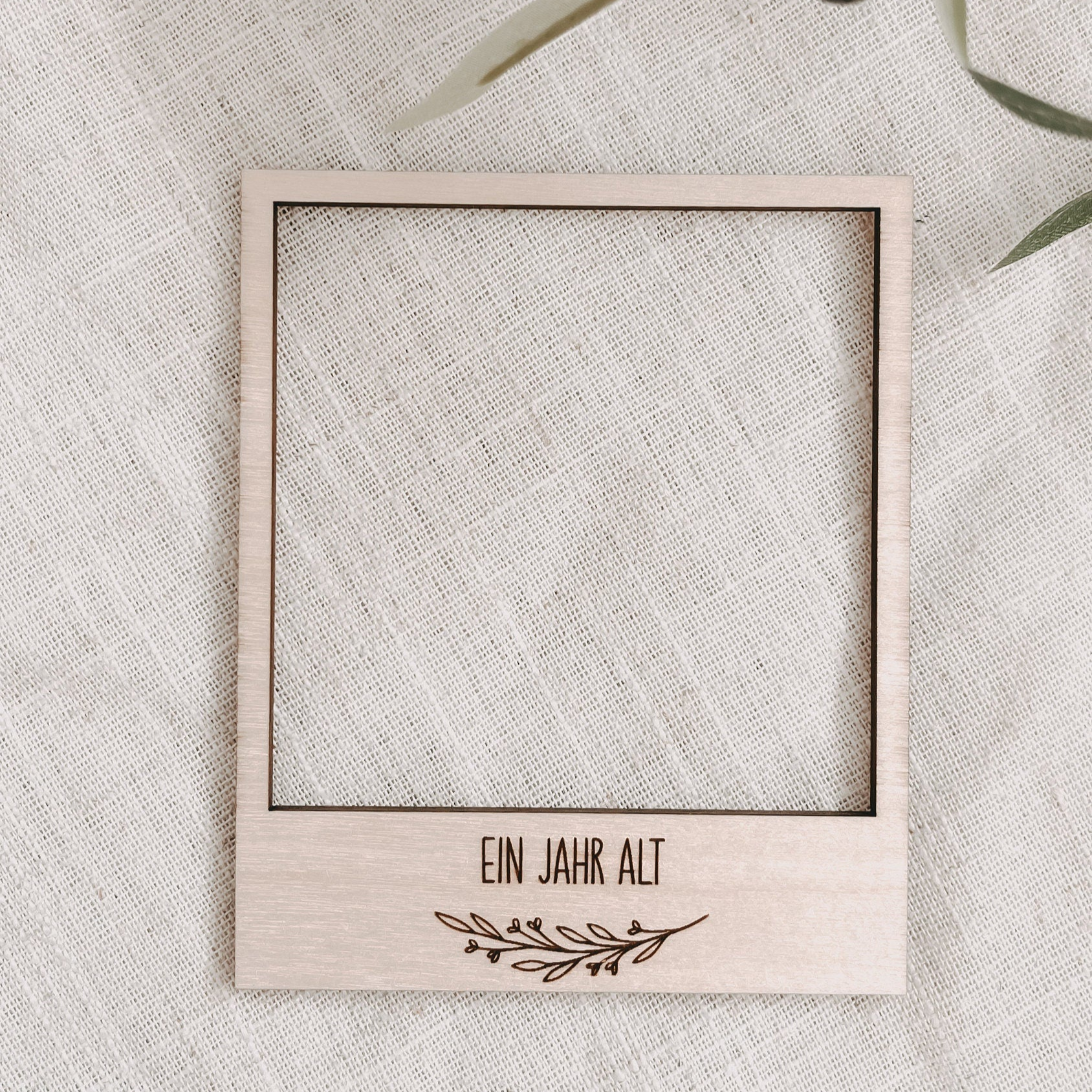 Personalisierte Meilensteinkarten aus Holz im Polaroid-Stil – Handgefertigte Erinnerungsrahmen für Babys erstes Jahr