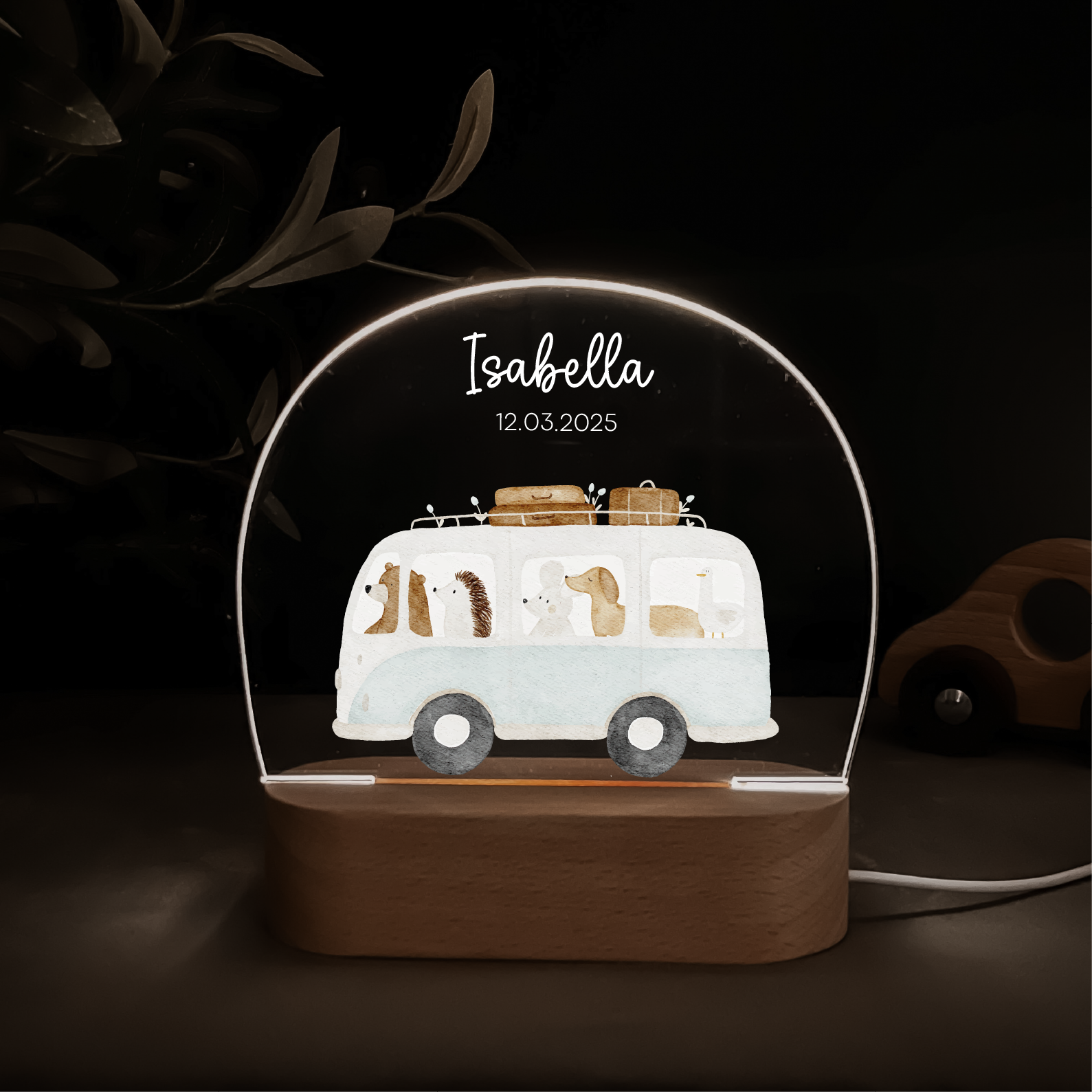 Personalisiertes LED-Nachtlicht für Kinder – mit dimmbarem Licht & nachhaltigem Druck